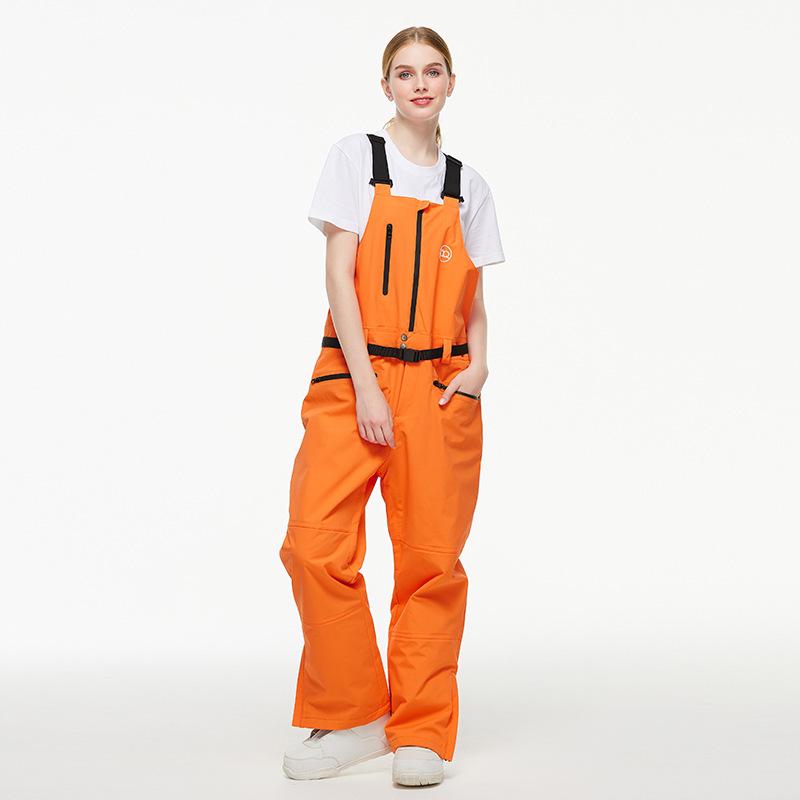 Unisex Waterproof Ski Pants with Suspenders - Warm, One-Piece Snowboarding & Ski Apparel