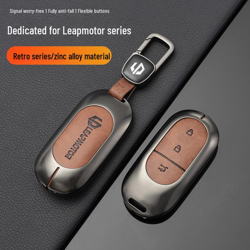 

Чехол для автомобильного ключа Leapmotor T03 2024 — защитный корпус из цинкового сплава с подвесной пряжкой No Size