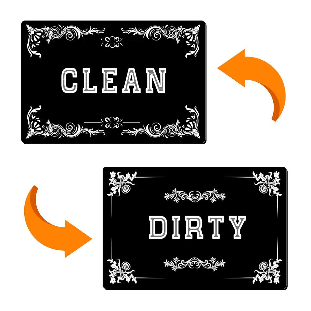 Dirty Clean Sign for Dishwasher Easy to Read and Strong Slide for Changing Signs Heavy Duty Magnet with Optional Stickers