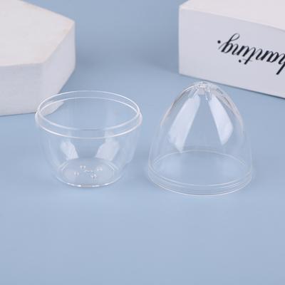 Pouf à Maquillage Vide Cadre en Forme d'Œuf Éponge Transparente Organisateur de Maquillage Support Boîte de Rangement pour Éponges de Beauté Cosmétiques