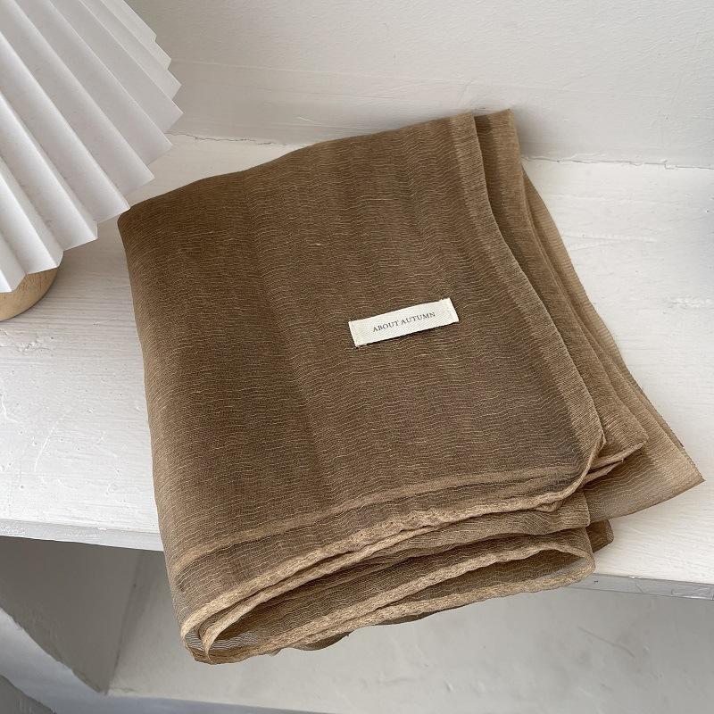 Vreovor Elegant And Comfortable Mesh Thin Scarf Sunscreen Travel Shawl Dual-Purpose Women'S Spring Summer Autumn Yarn High-End