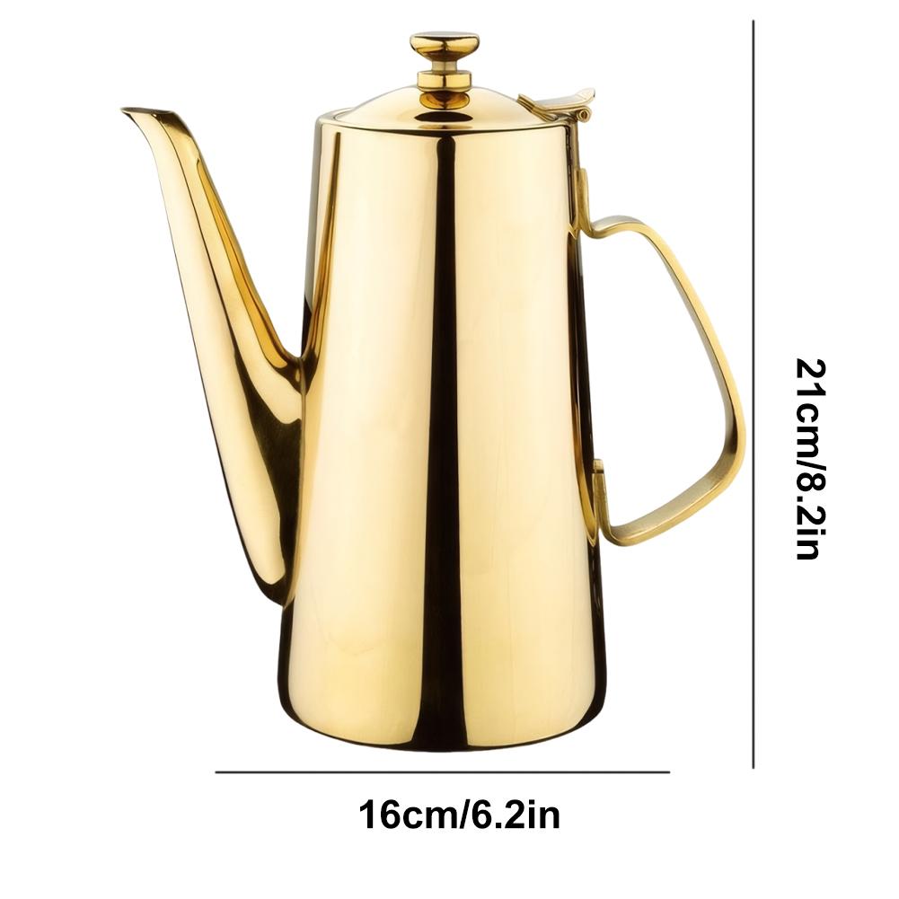 Stainless Steel Cold Water Kettle Non- Slip Handle Water Jug Large Capacity Water Pot Wide Mouth for Coffee Tea Juice