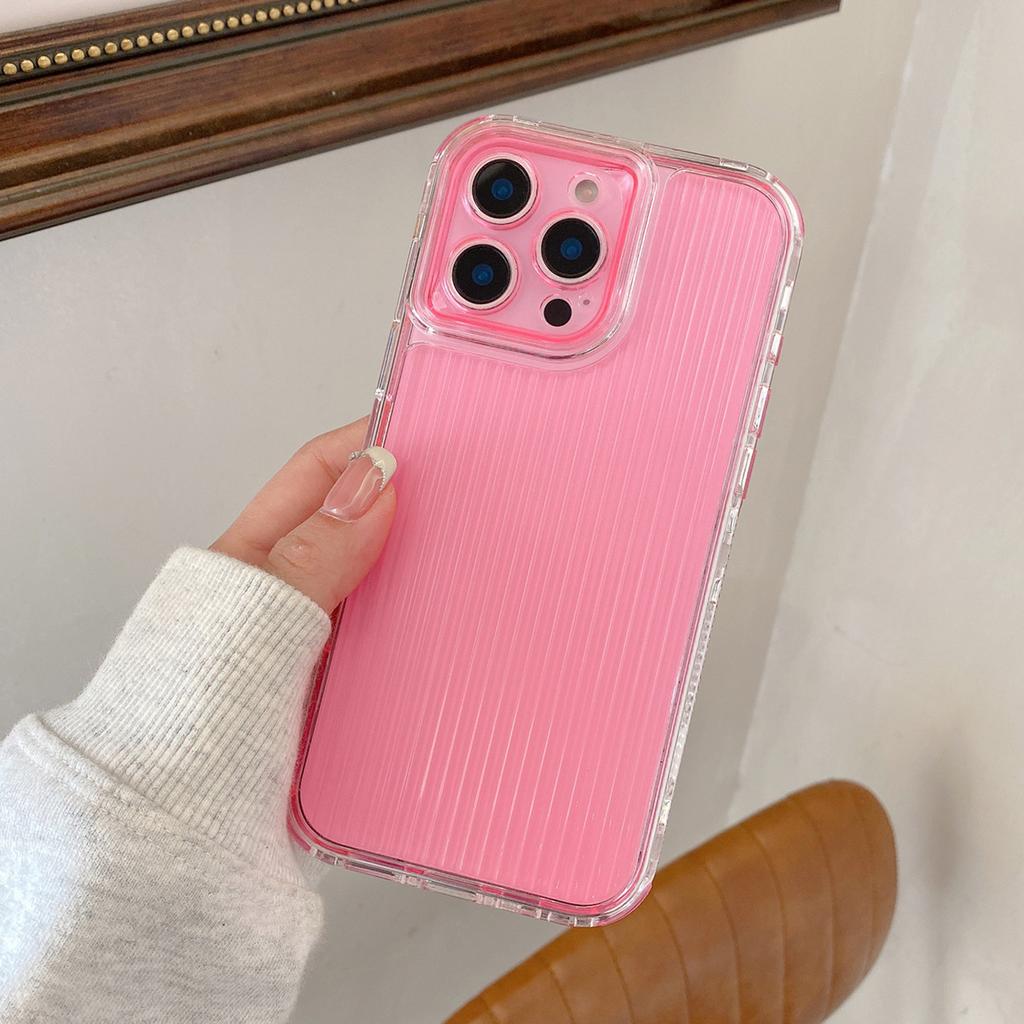 Three-in-one for Apple Mobile Phone Protective Case, Cute Mobile Phone Case with Lanyard, 14promax Mobile Phone Case, Transparent and Simple Style