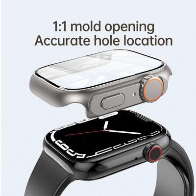 Sklo+pouzdro pro Apple Watch 8 7 45 mm 41 mm 44 mm 40 mm Ochranný kryt obrazovky Výměna krytu Ultra Bumper iWatch Series 4 5 6 SE Příslušenství