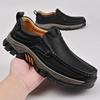 Fashion High Quality Men Casual Leather Office Loafers Outdoor Non Slip Walking Flats Business Shoe Classic Work Office Driving Sneakers