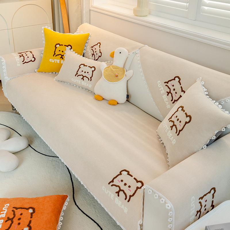 Almofada de Sofá Desenho Animado Universal para Quatro Estações Capa de Almofada de Sofá Antiderrapante Nova Capa de Almofada Toalha Capa de Almofada