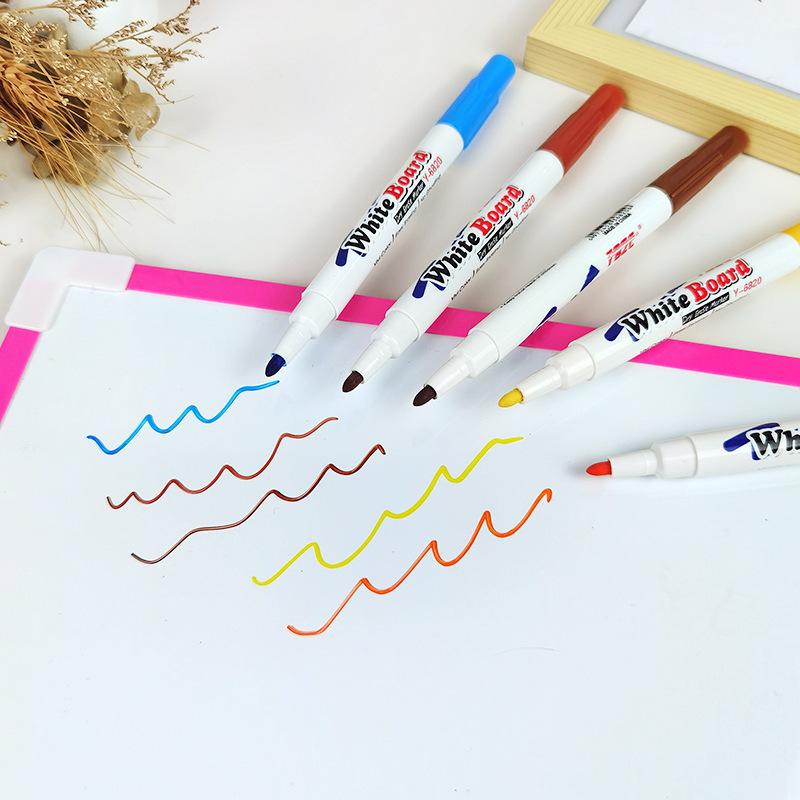 Magic Floating Watercolor Pen, 12 Color Washable Whiteboard Pen, Children's Puzzle Drawing Water Floating Pen Set