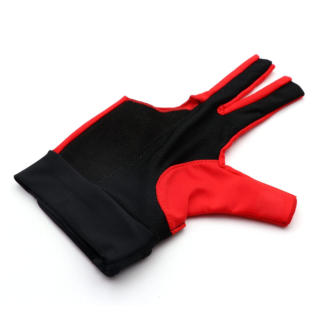 Black Scorpion CUESOUL Right Hand Billiard Gloves, 3-Finger Cut-Off Gloves, Non-Slip, Unisex…