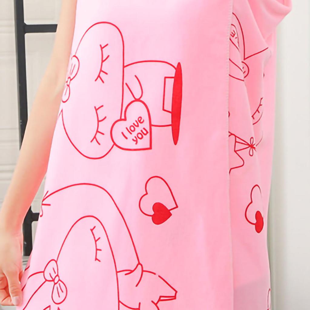 Women Bath Towel Superfine Fiber Wearable Breathable Female Towel Wrap with Straps Edge Cover