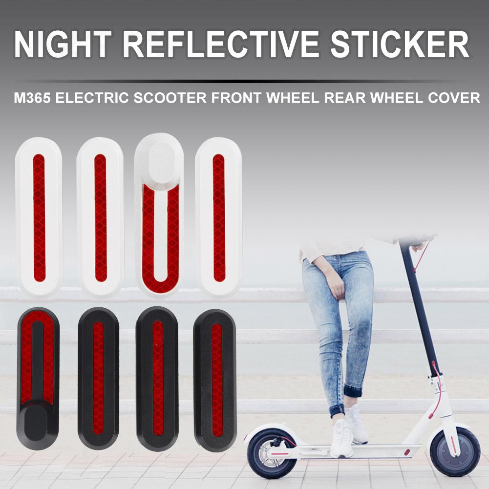 Electric Scooter Front Rear Wheel Cover Protective Shell with Reflective Sticker for M365 Outdoor Scooter Parts Accessories