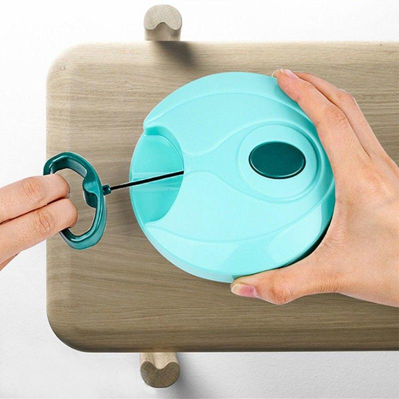 Tritatutto manuale per la lavorazione multifunzionale degli alimenti Tritatutto per noci Tritacarne manuale a cinque lame Tritatutto per verdure a mano Macchina per pasta d'aglio