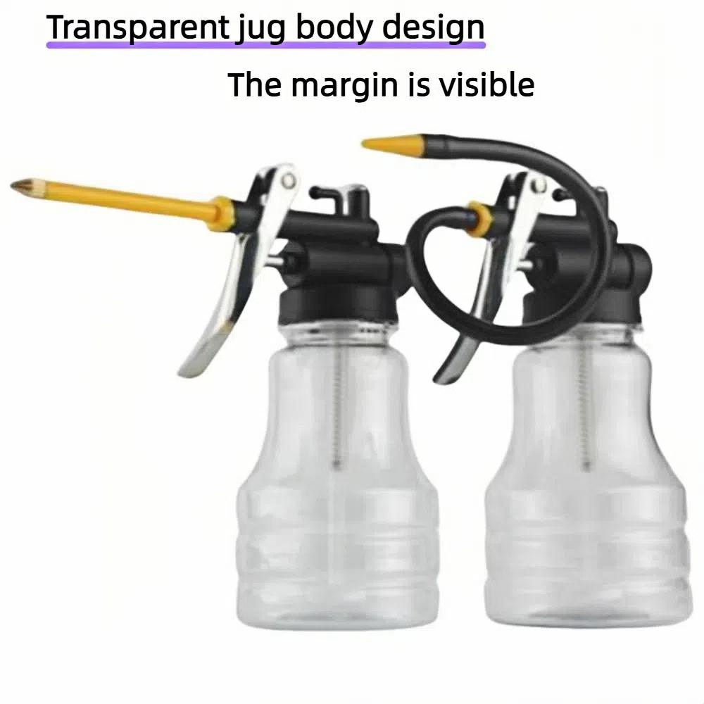 250 ML Small Oil Oiler High Pressure Pump Type Oiler New Transparent Oil Can