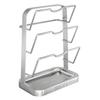 4-Layer Stainless Steel Wall-Mounted Pot Lid Rack