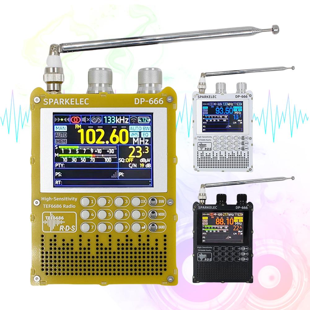 DP-666 TEF6686 Radio High Sensitivity Full Band FM AM Short Wave Radio with LCD Display High Sensitivity DSP Receiver