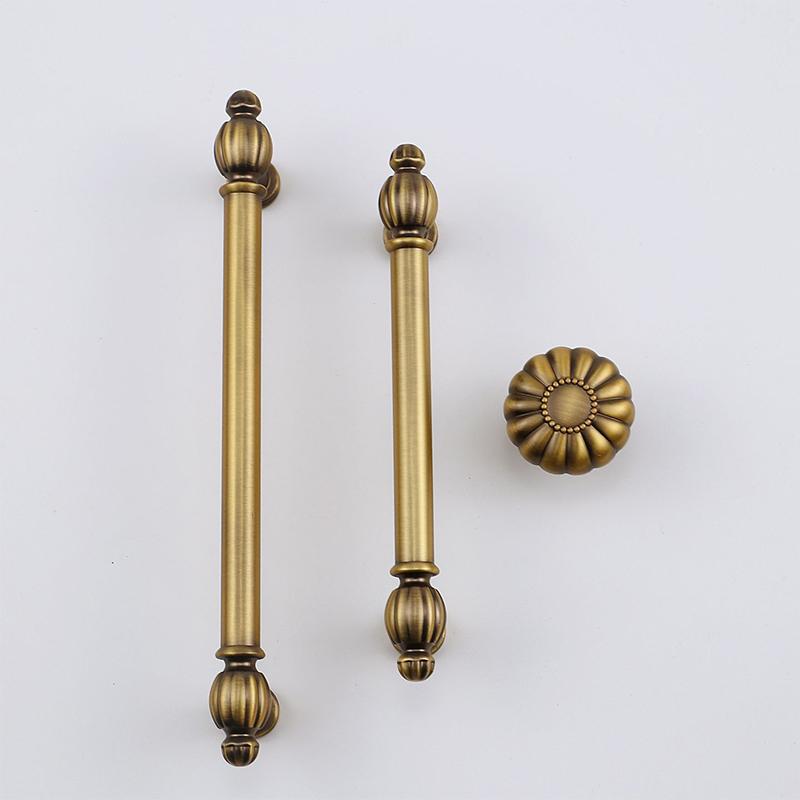 French-Style Vintage Brass Handles For Wardrobe Doors Drawers Cabinets Shoe Cabinets And Furniture In Antique Bronze Color