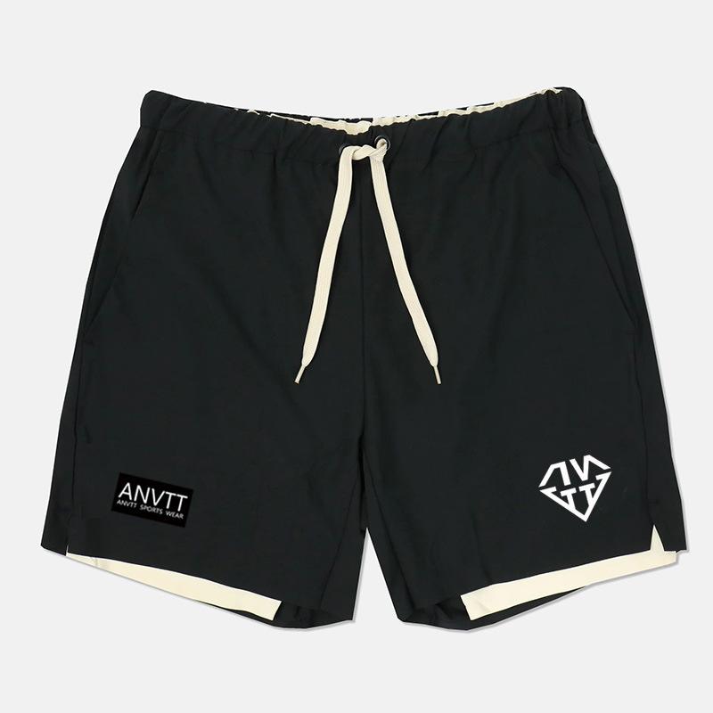 

Тонкая легкая спортивная одежда, двухслойная, высококачественная, для тренировок, фитнеса, тренажерного зала, гибкие мужские спортивные штаны для бега, баскетбольные шорты для мужчин XL