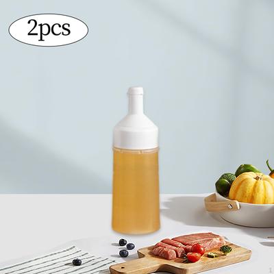2 Stück Gewürzspender-Flasche, leer, wiederverwendbar, mit Deckel, liefert Tomaten-Ketchup-Sauce