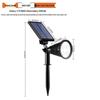 Solar-Powered Rainproof Outdoor Spotlight for Gardens and Lawns
