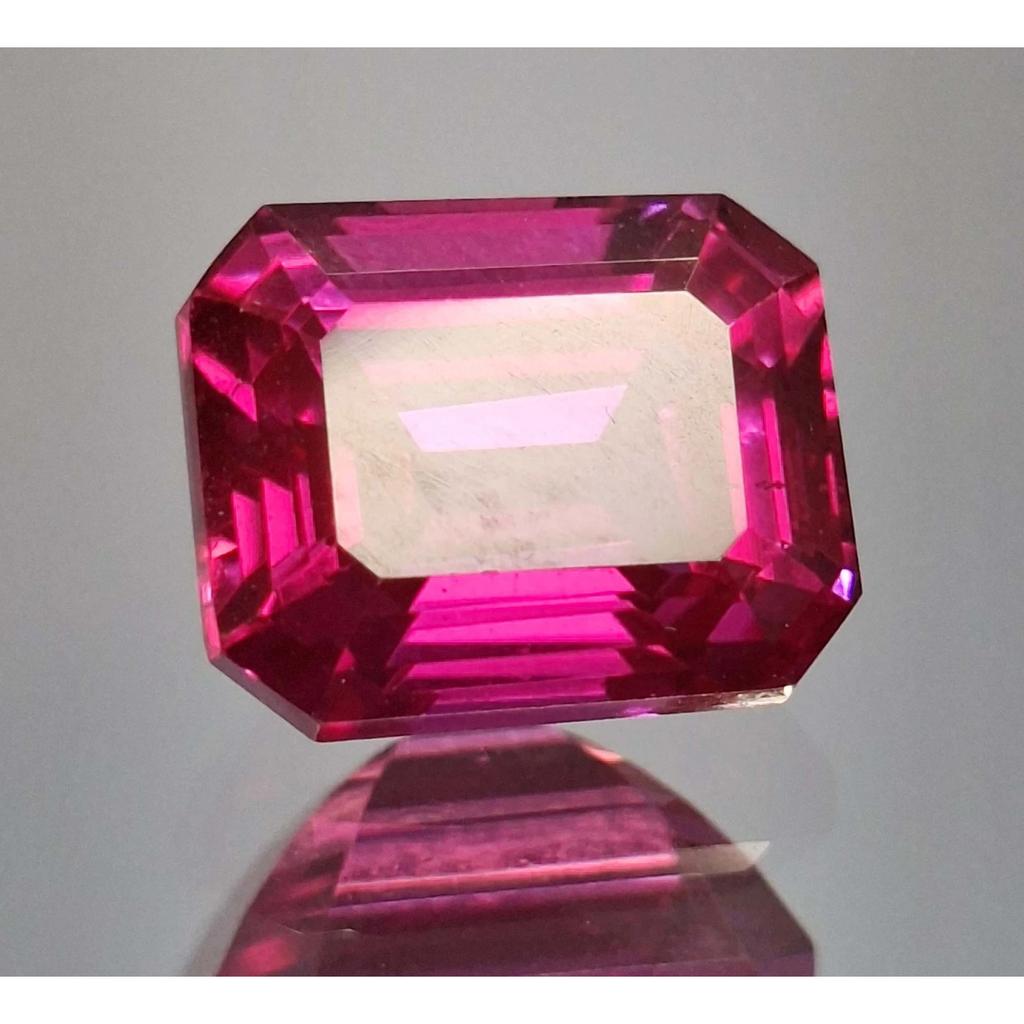 Natural Rhodolite Garnet 11-13 Ct Emerald Cut Certified Stunning Loose Gemstone
