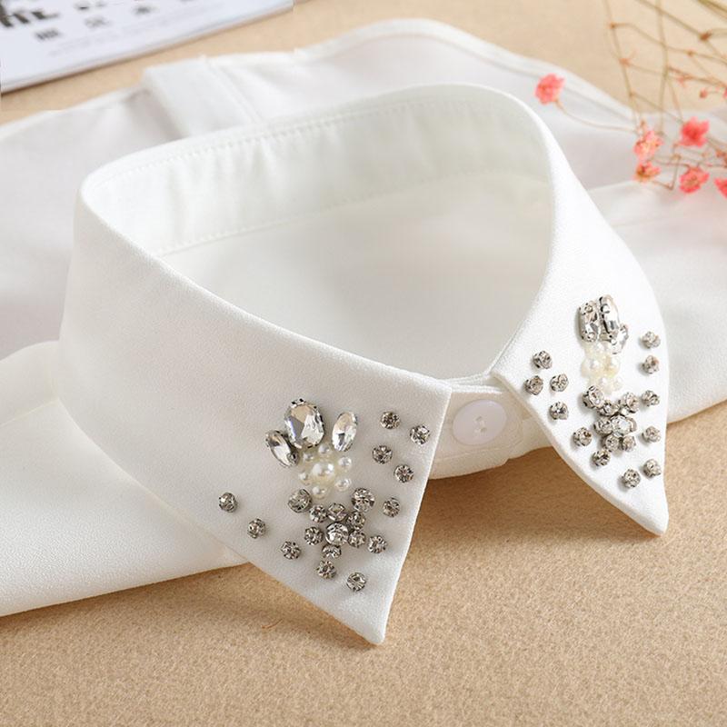 Women Detachable Collars  Diamond False Collar Ladies Fake Collar Decorative Neck Tie Women Necktie Party Gravatas Gifts