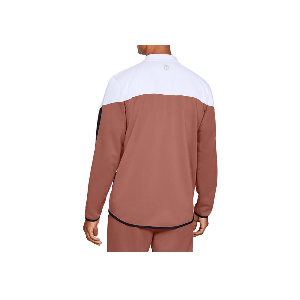 Under Armour Logo Retro Color Block Loose Jacket Men Jacket Brown 1344135-112