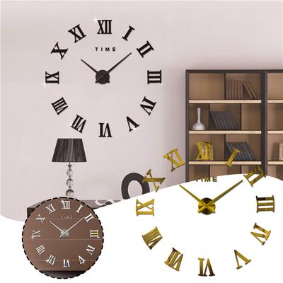 Creative Frameless DIY 3d Wall Clock Large Size Wall Sticker Clock Hanging Clocks For Home Decorations Living Room Decor Office