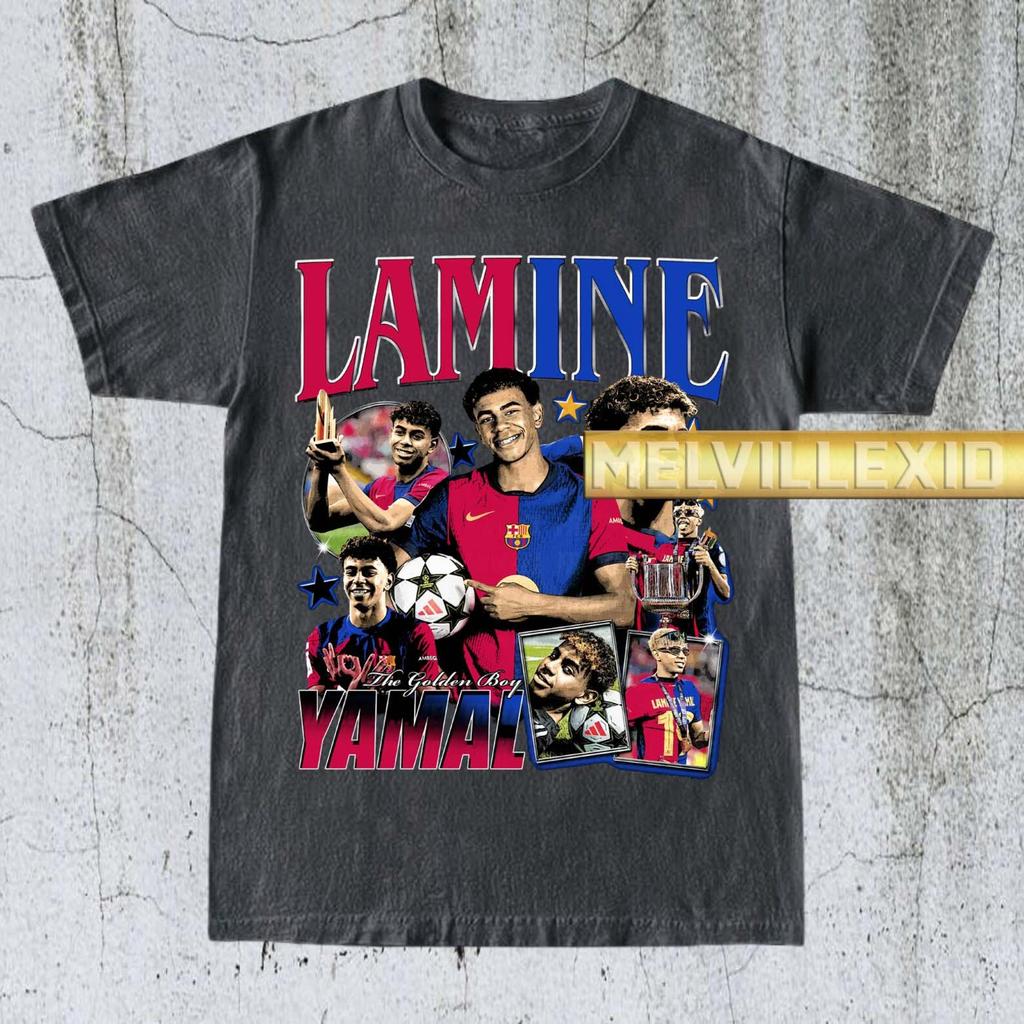 Lamine Yamal shirt, Lamine Yamal soccer jersey style tee, vintage look soccer top, Yamal Fan Gift, Sports Fan Gift, Football Apparel MV231