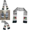Palestine Flag Scarf 14*130cm Double Layered Polyester Fabric