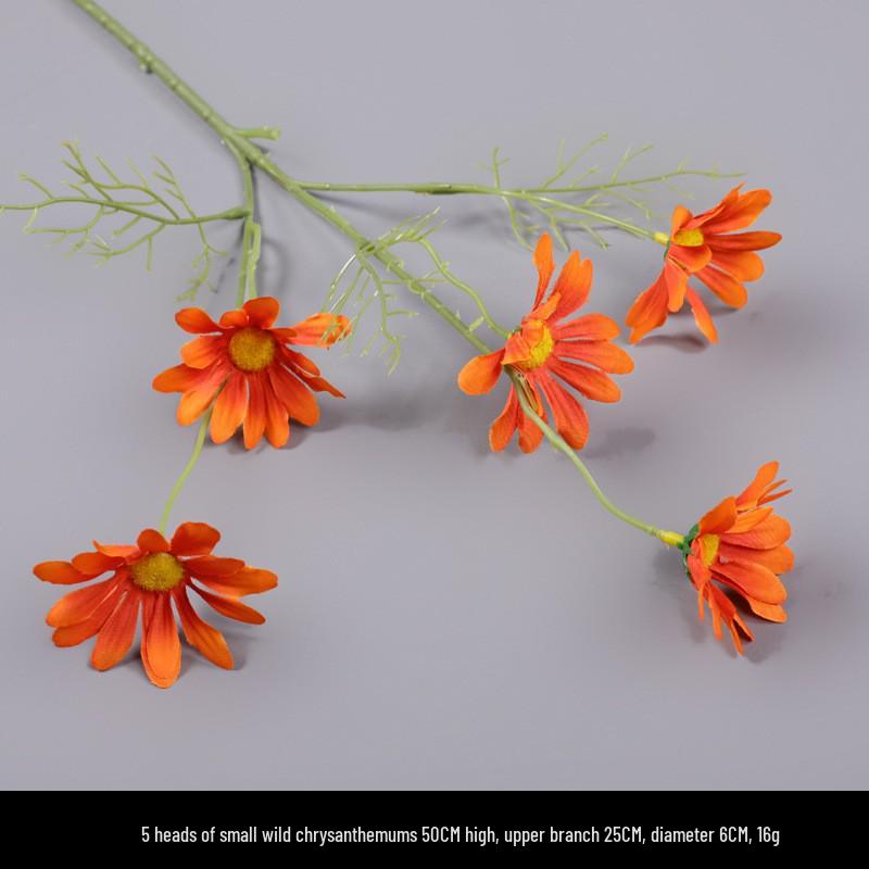 Wedding Aisle Decor: Orange Artificial Hydrangea Bouquet