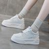 Inner height-increasing women's shoes 2025 spring new women's shoes versatile thick baseplate shoes muffin sole casual shoes white shoes women