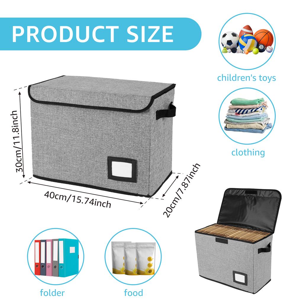 Foldable Clothing Storage Box Comic Book Storage Bag with Handle Integrated Comic Book Box Multipurpose Organizer for Home