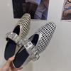 Fashion Mules Shoes Women Flats Mesh Summer Sandals New Casual Slippers 2025 Fashion Slingback Woman Party Shoes Band Zapatillas Mujer