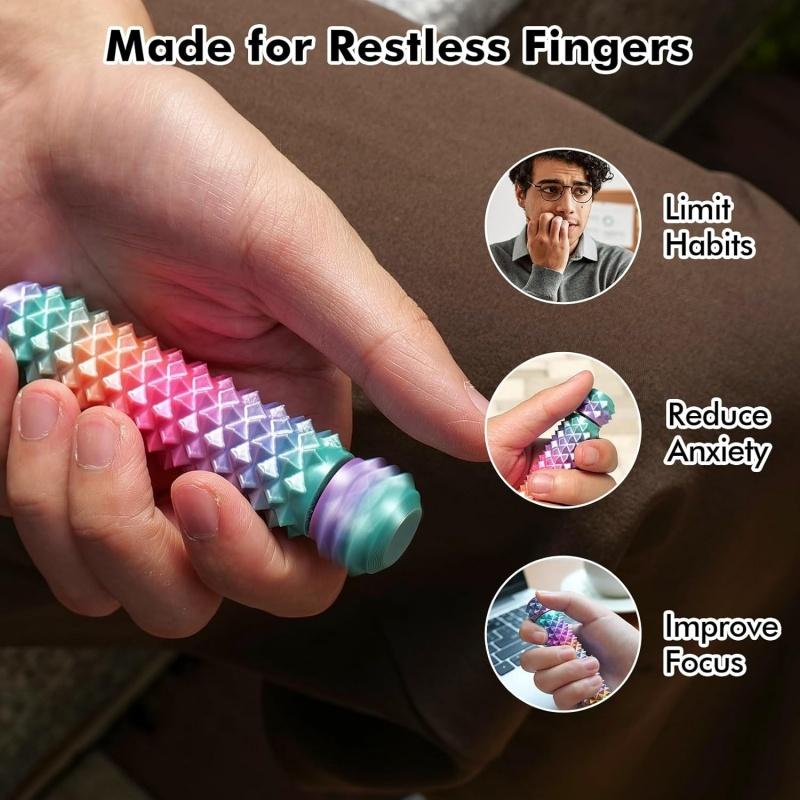Pain Stim Fidget for Stress Relief 3D Printed Rotating Spiky Grippie Fidget Sensory Toys for Stress Desk Office