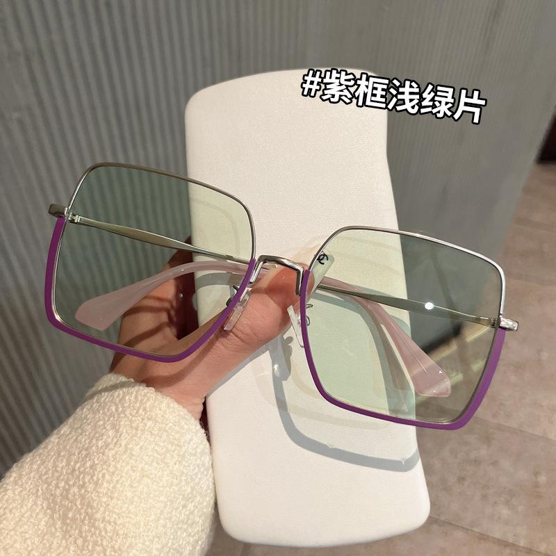 New Style Women Sun Glasses Semi-Rimless Big Size Uv Protection Woman Sunglasses European American Sunglasses Men