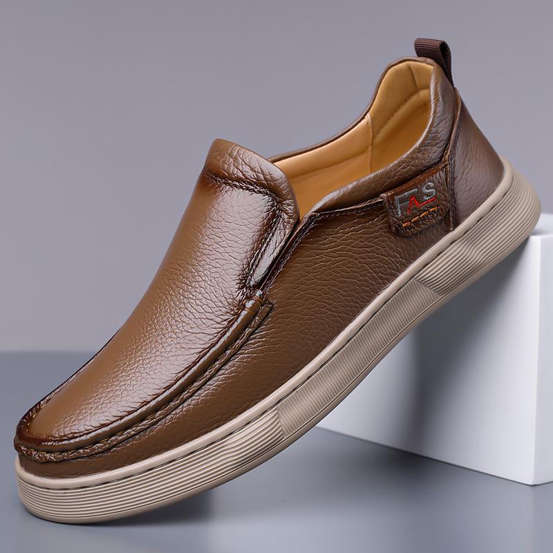 Quality Soft and Comfortable Travel Casual Shoes Branded Men's Low Top Business Leather Shoes Fashionable and Breathable Loafers