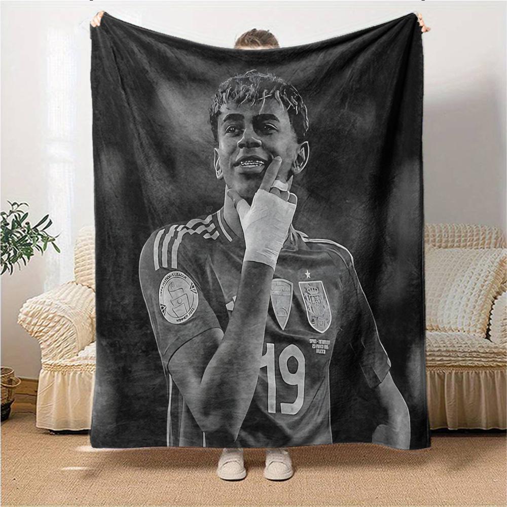 Yamal Fc Celebration Printed Flannel Breathable and Warm Blanket, a Stylish Home Gift, Suitable for Home, Office and Bedspread Use. 0710a11