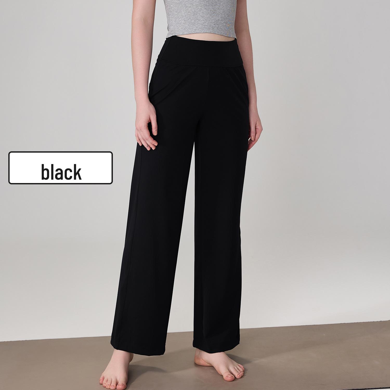 

Осенние персиковые брюки для йоги с высокой талией, больших размеров: Женская повседневная спортивная одежда для улицы с широкими штанинами