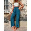 2026 Frühling/Sommer Neue Damen Einfarbige Freizeithose Elastisch Hoher Bund Locker Lange Hose