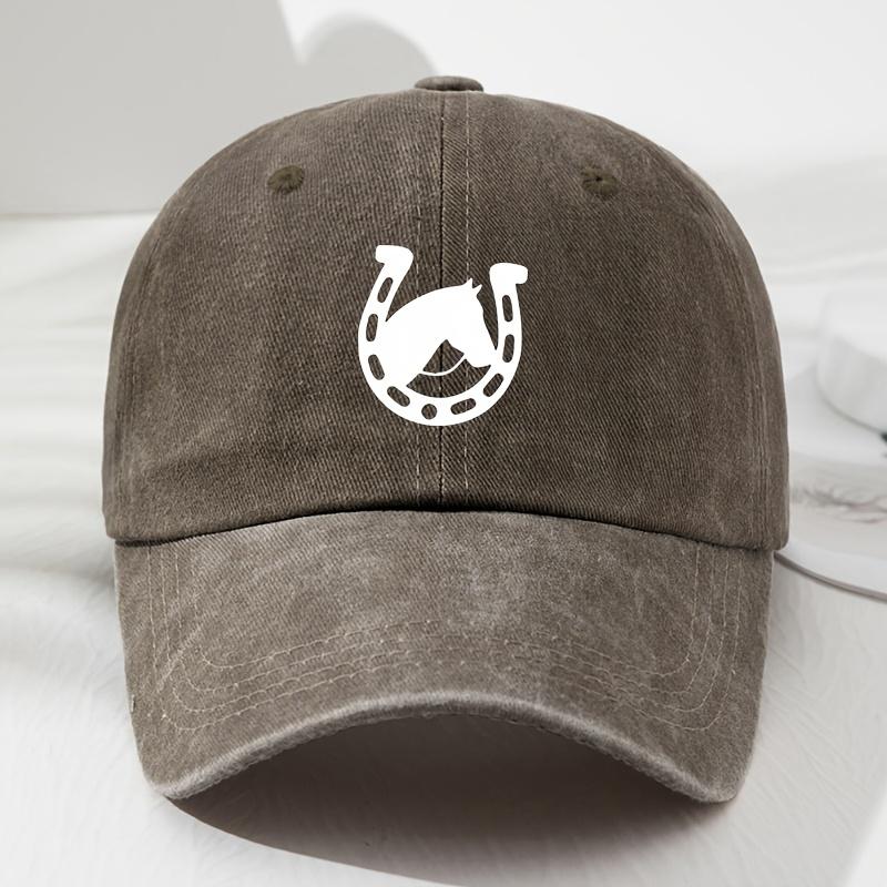 Horseshoe Soft-top Baseball Cap for Men and Women Retro Fashionable Outdoor Hat Adjustable