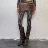 Y2K Uitgesneden Rozen Kant Spinnennet Patroon Panty Dames Zomer Sexy Visnet Panty Lange Sok