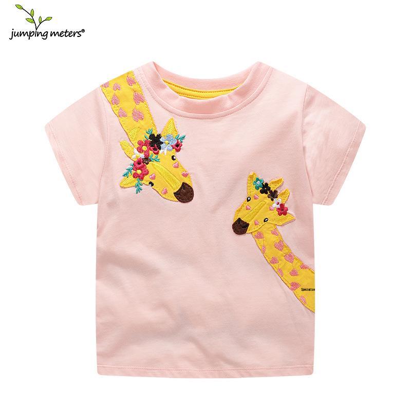 Spring & Summer Girls' Cute Embroidered T-Shirt - Short-Sleeve Baby Top
