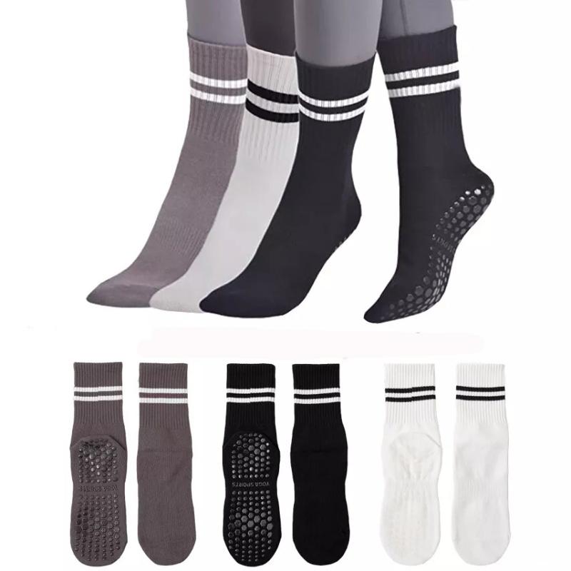 Pilates Barre Anti-Skid Grips Cushioned Sock Yoga Socks Non Slip Dance