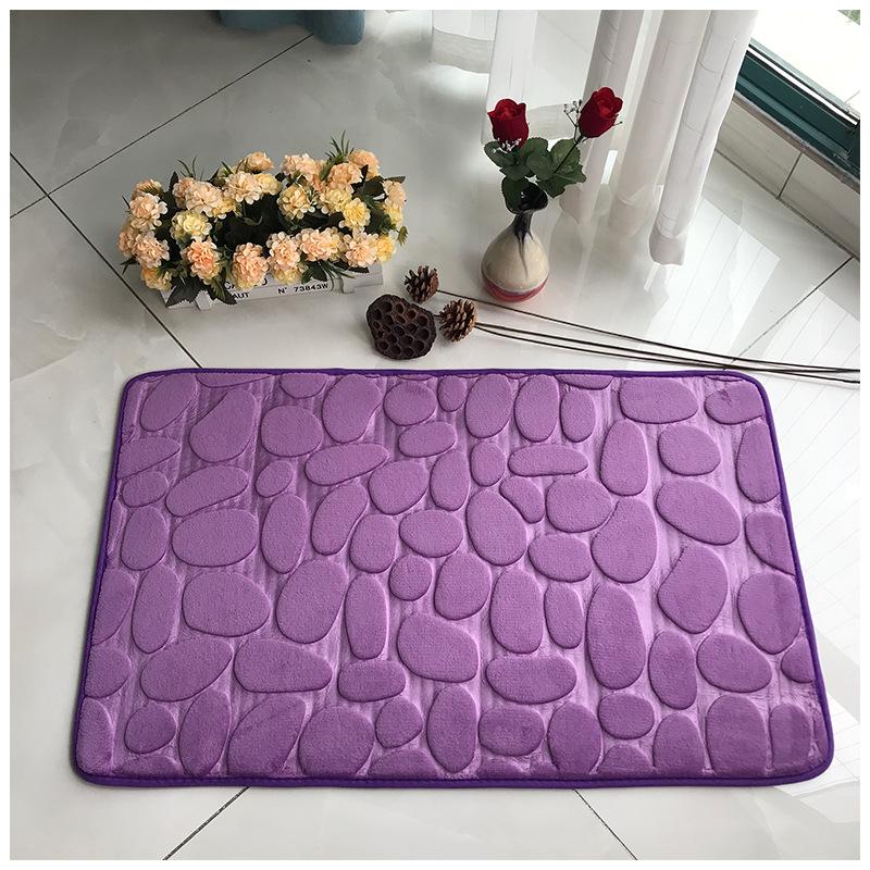 Pebble Embossed Water-Absorbing Anti-Slip Bathroom Floor Mat