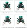 Garden Hose Splitter Water Hose Y Splitter Heavy Duty 2 Way Splitter with Long Handle Shut Off Valves 3/4 Inch GHT Thread Connector for Outdoor