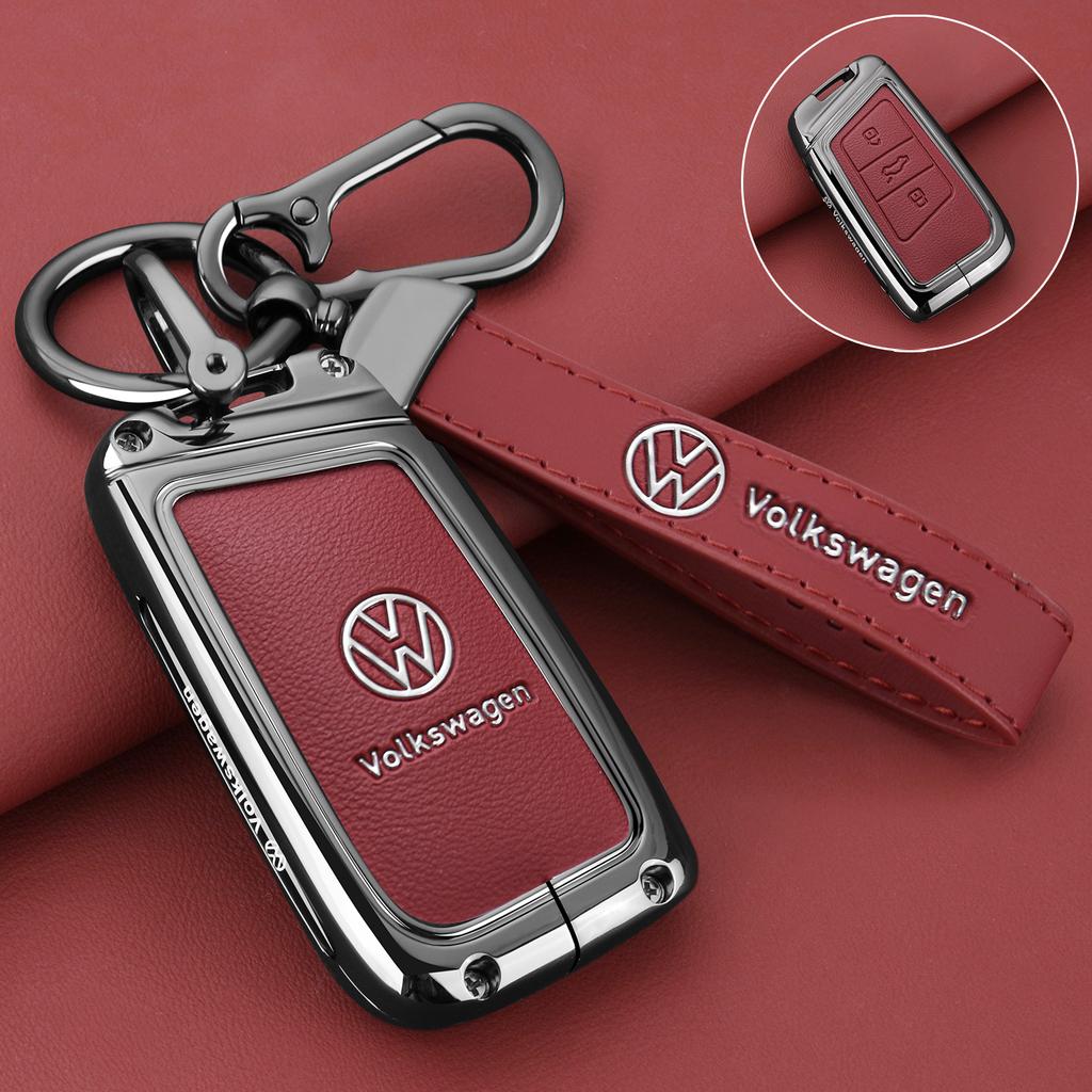Zinc Alloy Car Key Case Protection Cover Shell Fob For Volkswagen VW Polo Golf7 MK7 Tiguan Passat Jetta E-golf MK2 T-roc T-cross UF6