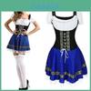 Dames Oktoberfest Dienstmeisjesjurk Met Kantdecoratie Aan De Voorkant En Verguld Lint