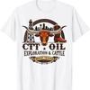 Vintage CTT Oil Exploration and Cattle for T Shirt UNISEX S 3XL Vintage Washed Comfortable Grap