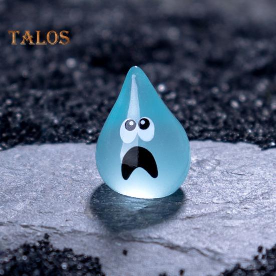 8Pcs/Set Water Sprites Figurine Luminous Mini Water Elf Ornament Miniature Cartoon Waterdrop Statue Toy Microlandscape Desktop Decoration Ornament