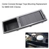 Noble Carbon Pattern Center Console Förvaringsbrickor Monteringsersättning för BMW E46 3-serien
