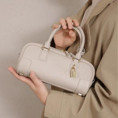 Genuine Leather Bag, Women's Crossbody Bag, Boston Handbag, Fashionable and Versatile Shoulder Bag